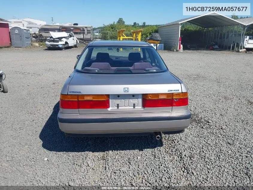 1991 Honda Accord Lx VIN: 1HGCB7259MA057677 Lot: 42576034