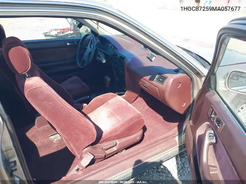 1991 Honda Accord Lx VIN: 1HGCB7259MA057677 Lot: 42576034