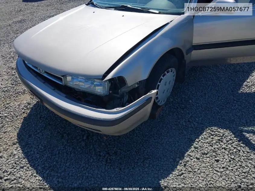 1991 Honda Accord Lx VIN: 1HGCB7259MA057677 Lot: 42576034