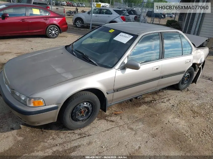 1991 Honda Accord Lx/Ex VIN: 1HGCB765XMA077060 Lot: 42619217