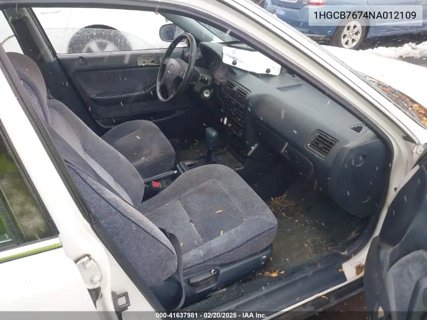 1992 Honda Accord Ex VIN: 1HGCB7674NA012109 Lot: 41637981