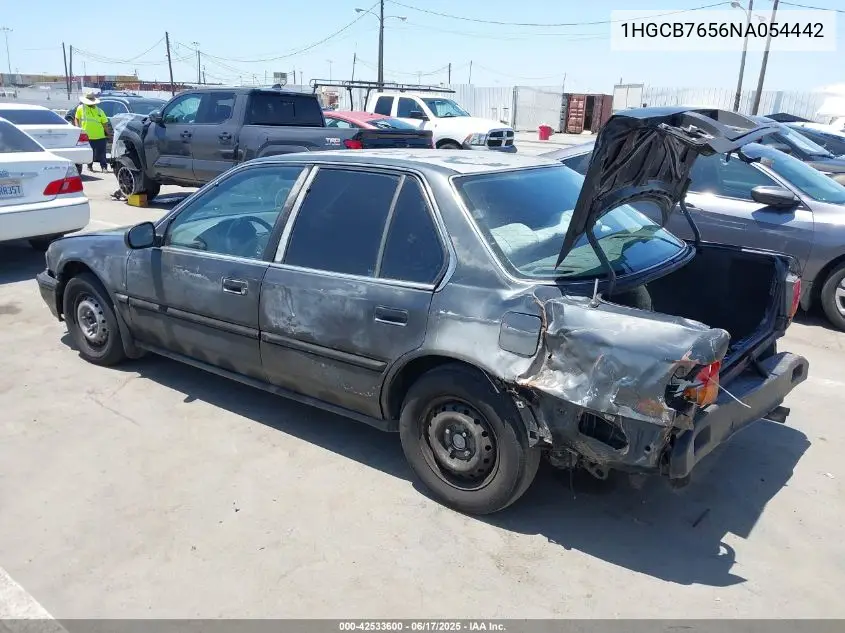 1992 Honda Accord Lx VIN: 1HGCB7656NA054442 Lot: 42533600