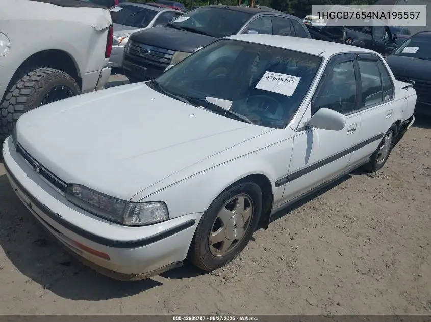 1992 Honda Accord Lx VIN: 1HGCB7654NA195557 Lot: 42608797