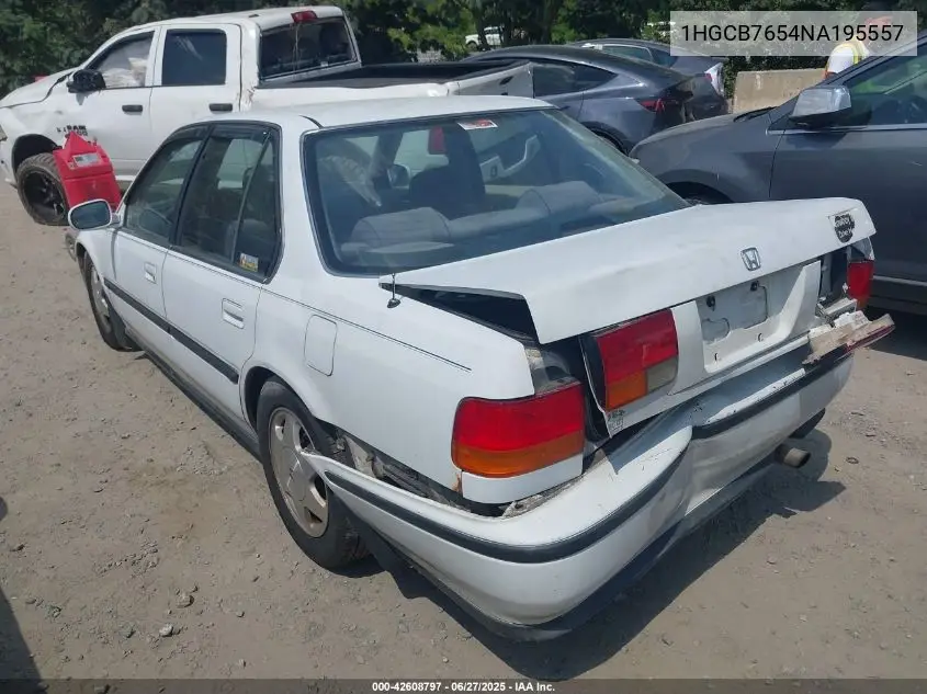 1992 Honda Accord Lx VIN: 1HGCB7654NA195557 Lot: 42608797