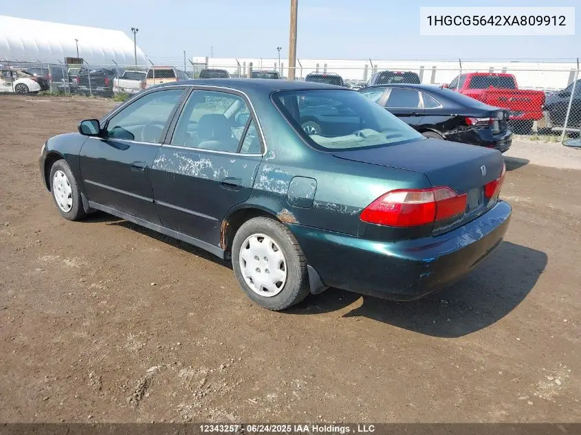1999 Honda Accord Lx VIN: 1HGCG5642XA809912 Lot: 12343257