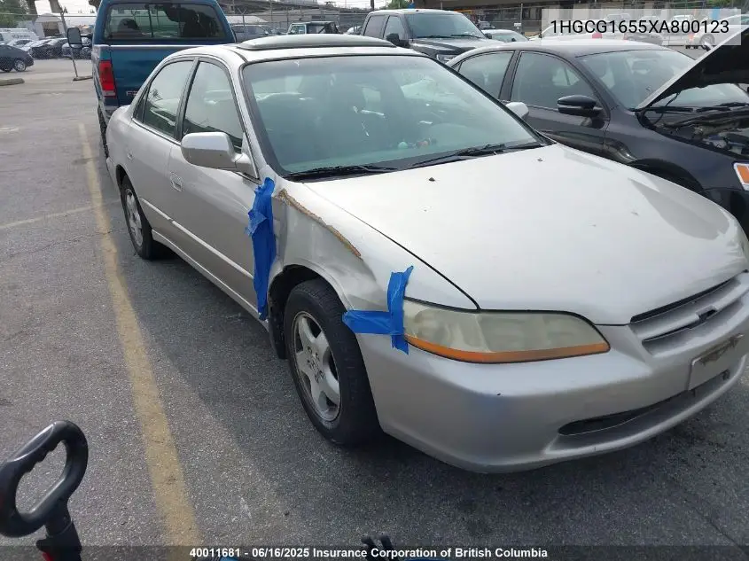 1999 Honda Accord Ex VIN: 1HGCG1655XA800123 Lot: 40011681