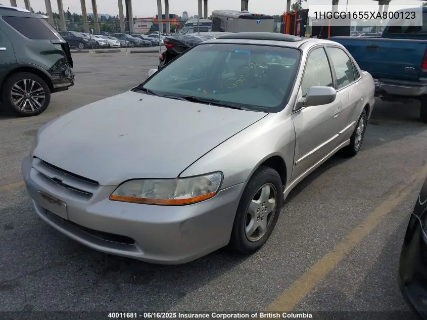 1999 Honda Accord Ex VIN: 1HGCG1655XA800123 Lot: 40011681