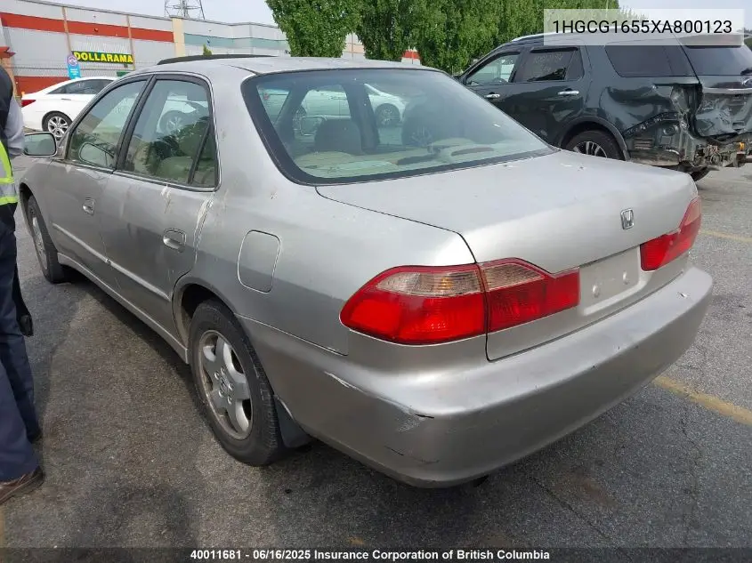 1999 Honda Accord Ex VIN: 1HGCG1655XA800123 Lot: 40011681
