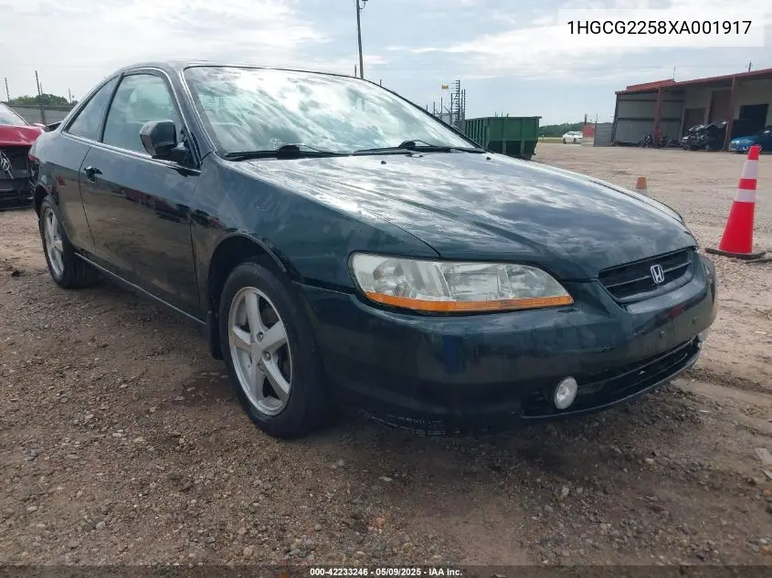 1999 Honda Accord Ex V6 VIN: 1HGCG2258XA001917 Lot: 42233246