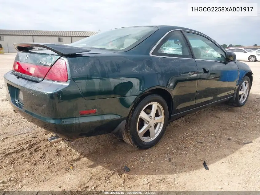 1999 Honda Accord Ex V6 VIN: 1HGCG2258XA001917 Lot: 42233246