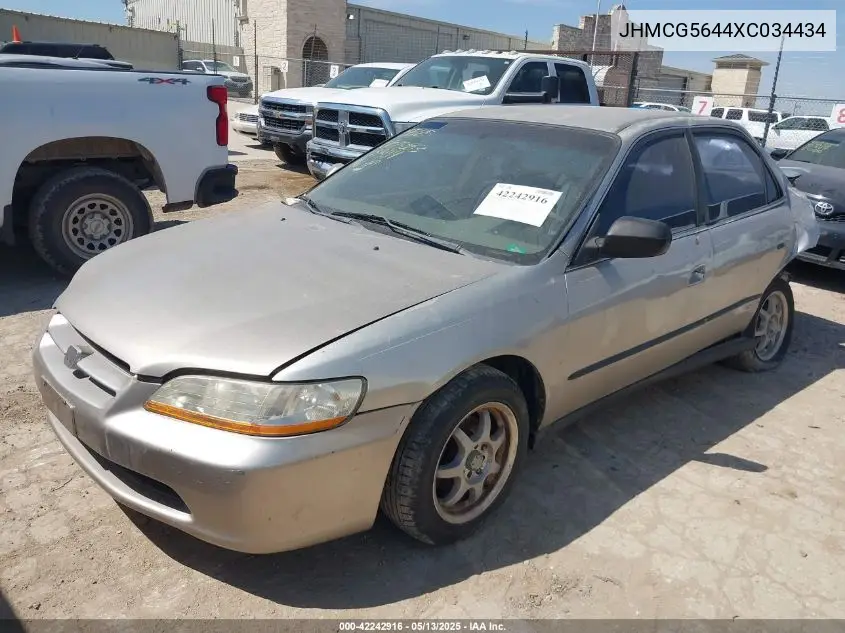 1999 Honda Accord Lx VIN: JHMCG5644XC034434 Lot: 42242916