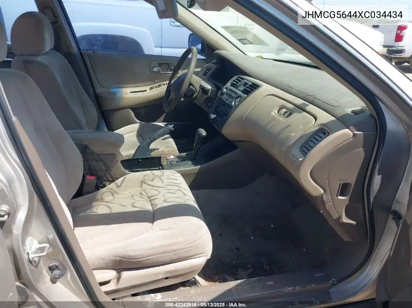 1999 Honda Accord Lx VIN: JHMCG5644XC034434 Lot: 42242916