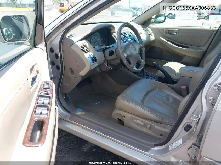 1999 Honda Accord Ex V6 VIN: 1HGCG165XXA006833 Lot: 42251279