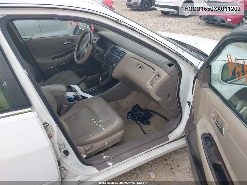1999 Honda Accord Ex V6 VIN: 1HGCG1650XA011202 Lot: 42604484