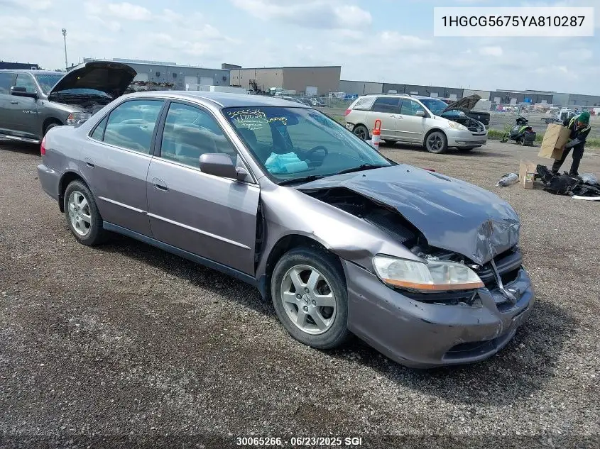 2000 Honda Accord Se VIN: 1HGCG5675YA810287 Lot: 30065266