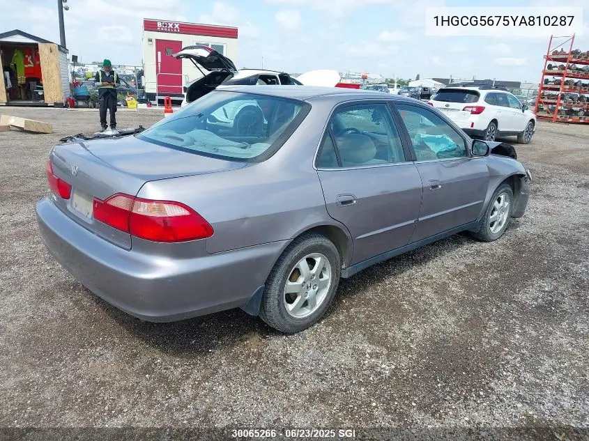 2000 Honda Accord Se VIN: 1HGCG5675YA810287 Lot: 30065266