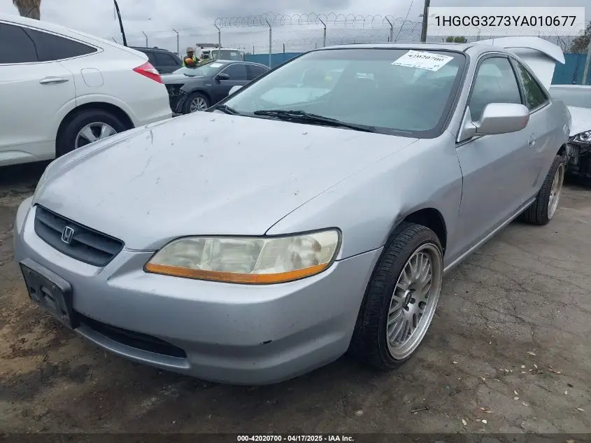2000 Honda Accord 2.3 Ex VIN: 1HGCG3273YA010677 Lot: 42020700