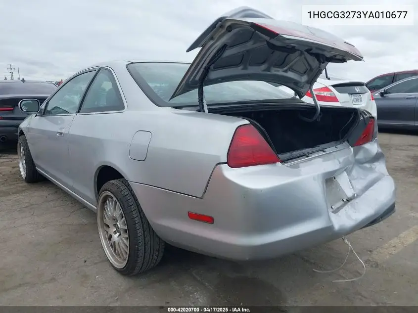 2000 Honda Accord 2.3 Ex VIN: 1HGCG3273YA010677 Lot: 42020700