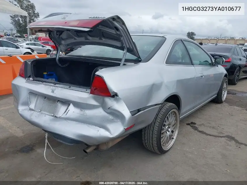 2000 Honda Accord 2.3 Ex VIN: 1HGCG3273YA010677 Lot: 42020700