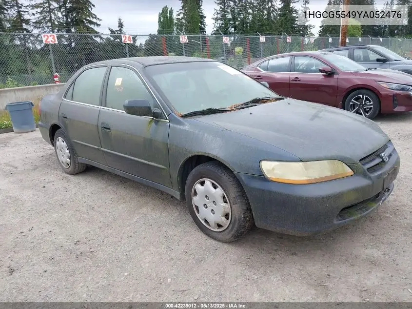 2000 Honda Accord 2.3 Lx VIN: 1HGCG5549YA052476 Lot: 42239012