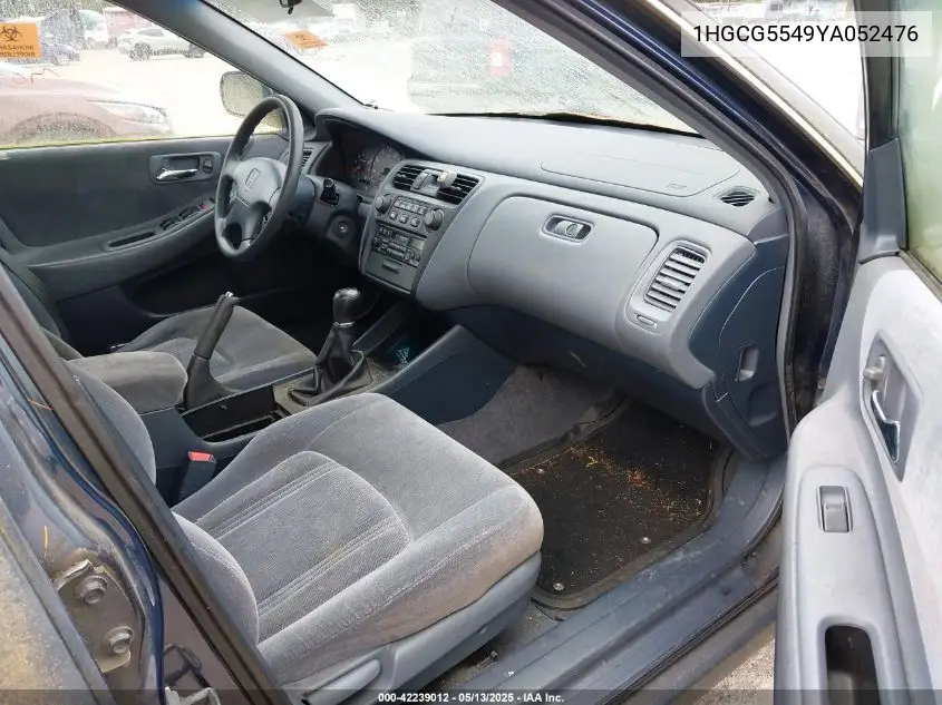 2000 Honda Accord 2.3 Lx VIN: 1HGCG5549YA052476 Lot: 42239012