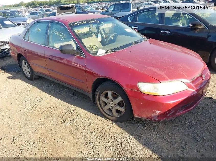 2000 Honda Accord 2.3 Se VIN: JHMCG5676YC015461 Lot: 42589143