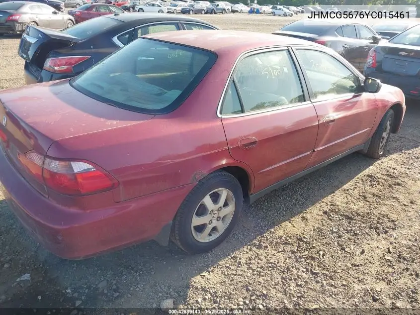 2000 Honda Accord 2.3 Se VIN: JHMCG5676YC015461 Lot: 42589143