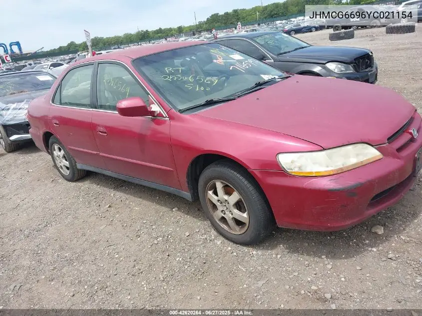 2000 Honda Accord 2.3 Se VIN: JHMCG6696YC021154 Lot: 42620264