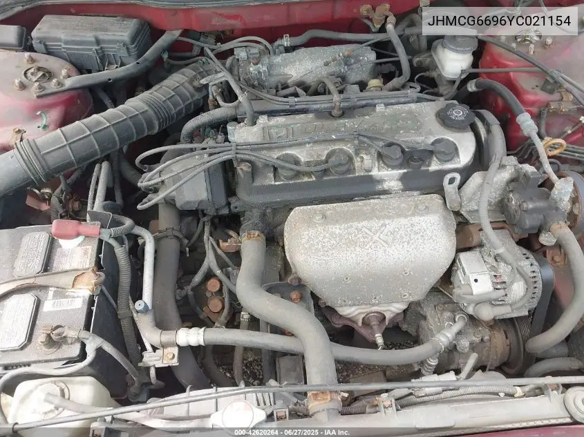 2000 Honda Accord 2.3 Se VIN: JHMCG6696YC021154 Lot: 42620264