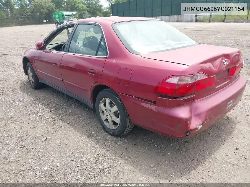 2000 Honda Accord 2.3 Se VIN: JHMCG6696YC021154 Lot: 42620264