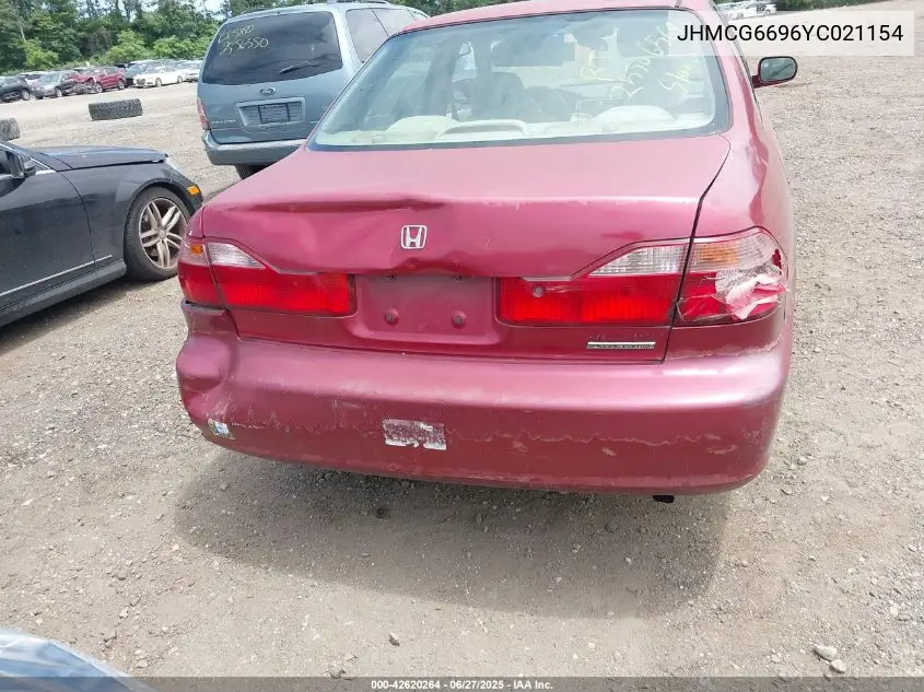 2000 Honda Accord 2.3 Se VIN: JHMCG6696YC021154 Lot: 42620264