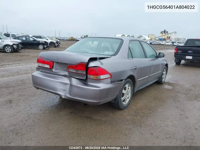 2001 Honda Accord Lx VIN: 1HGCG56401A804022 Lot: 12343872