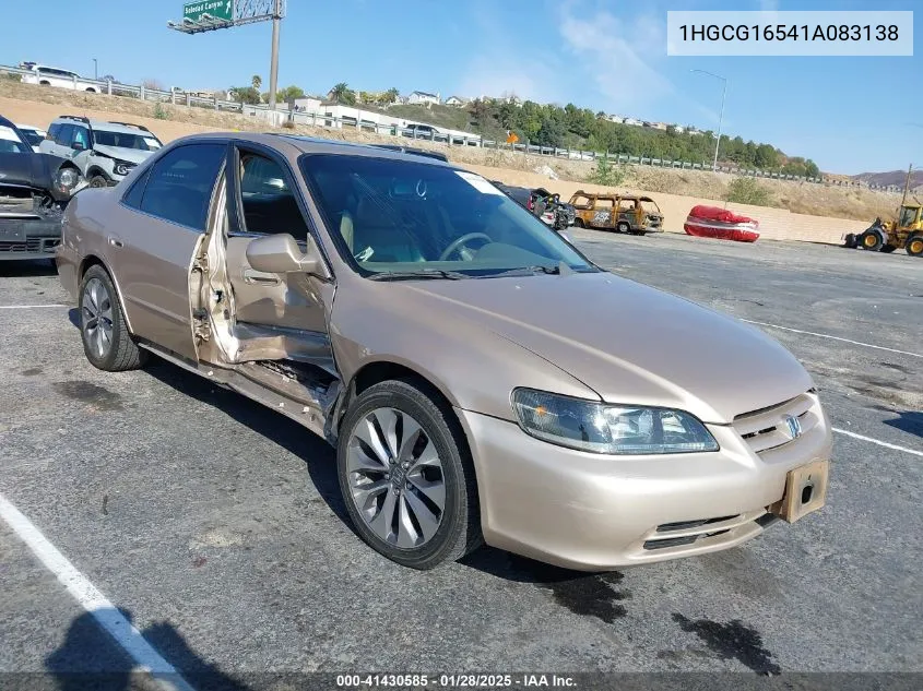 2001 Honda Accord 3.0 Ex VIN: 1HGCG16541A083138 Lot: 41430585
