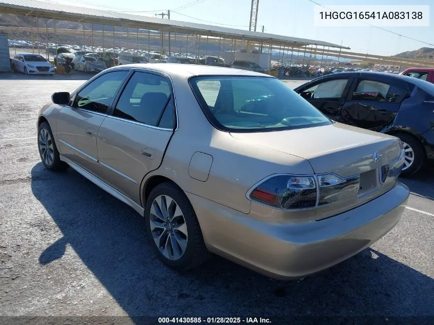 2001 Honda Accord 3.0 Ex VIN: 1HGCG16541A083138 Lot: 41430585