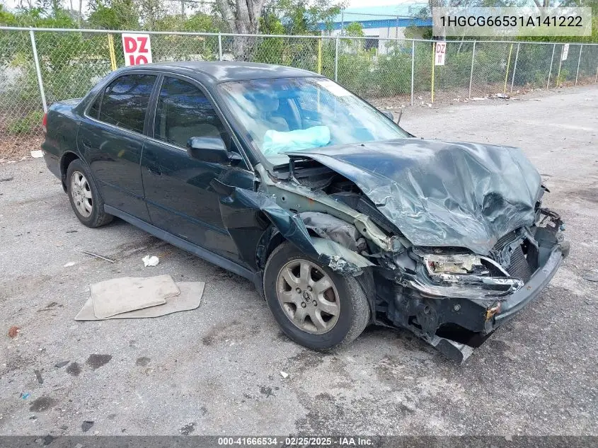 2001 Honda Accord 2.3 Lx VIN: 1HGCG66531A141222 Lot: 41666534