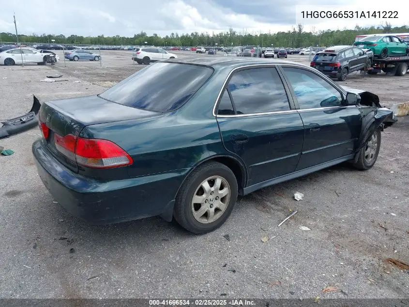 2001 Honda Accord 2.3 Lx VIN: 1HGCG66531A141222 Lot: 41666534