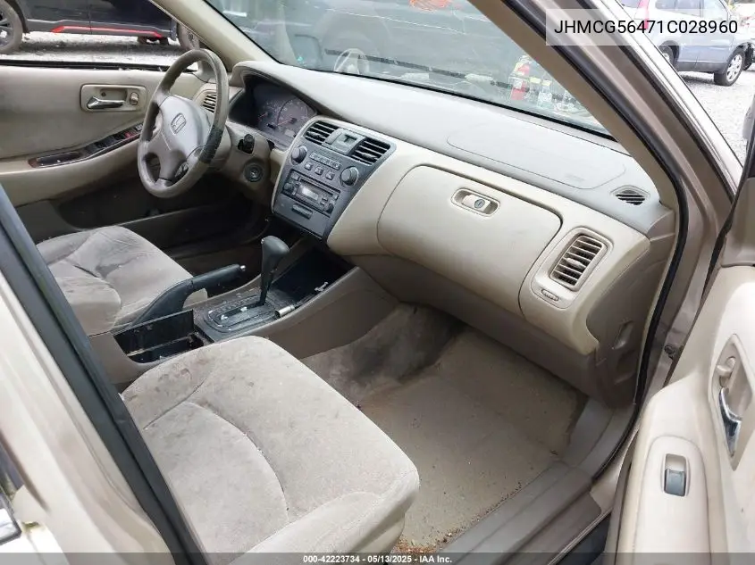 2001 Honda Accord 2.3 Lx VIN: JHMCG56471C028960 Lot: 42223734
