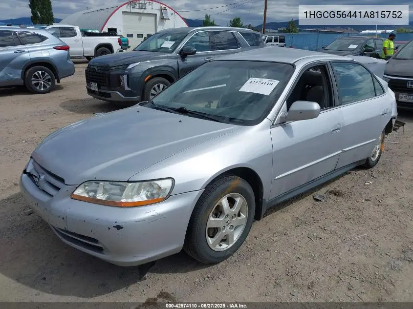 2001 Honda Accord 2.3 Lx VIN: 1HGCG56441A815752 Lot: 42574110
