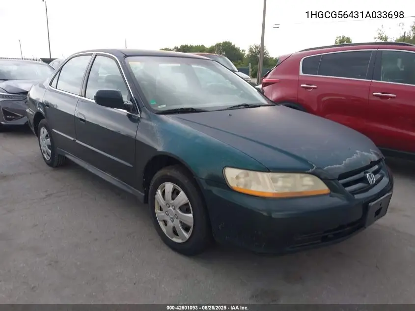 2001 Honda Accord 2.3 Lx VIN: 1HGCG56431A033698 Lot: 42601093