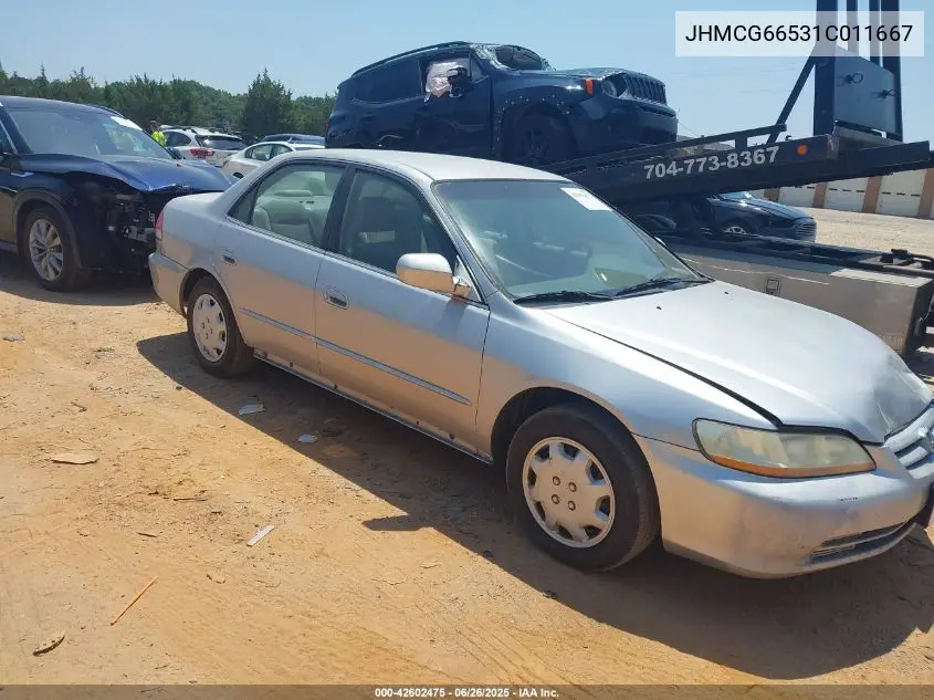 2001 Honda Accord 2.3 Lx VIN: JHMCG66531C011667 Lot: 42602475