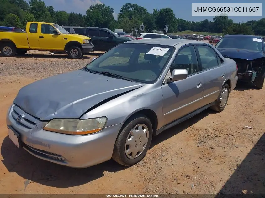 2001 Honda Accord 2.3 Lx VIN: JHMCG66531C011667 Lot: 42602475