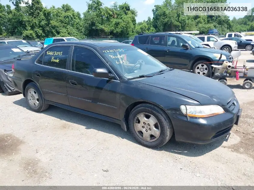 2001 Honda Accord 3.0 Ex VIN: 1HGCG16581A036338 Lot: 42603095