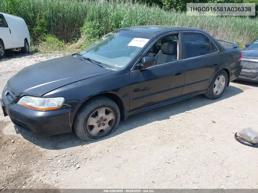 2001 Honda Accord 3.0 Ex VIN: 1HGCG16581A036338 Lot: 42603095