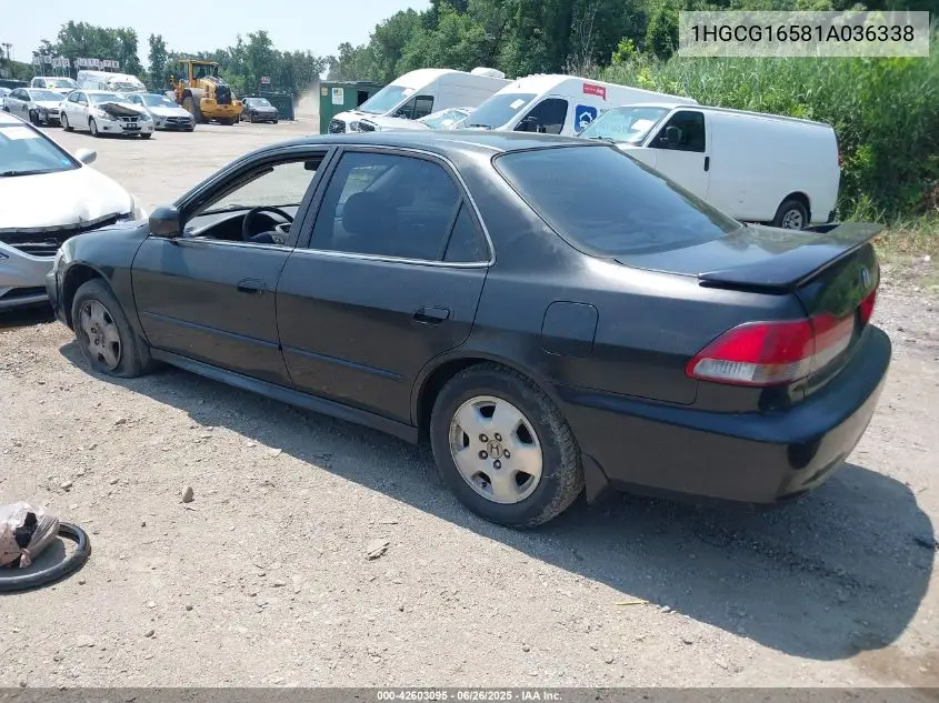 2001 Honda Accord 3.0 Ex VIN: 1HGCG16581A036338 Lot: 42603095