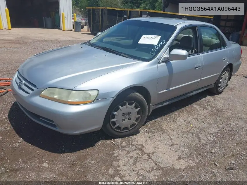 2001 Honda Accord 2.3 Lx VIN: 1HGCG564X1A096443 Lot: 42603623