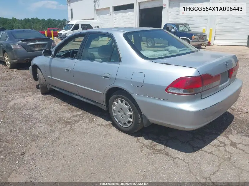 2001 Honda Accord 2.3 Lx VIN: 1HGCG564X1A096443 Lot: 42603623
