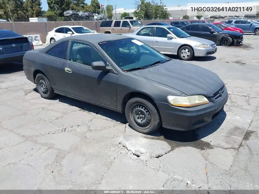 2001 Honda Accord 2.3 Lx VIN: 1HGCG32641A021149 Lot: 42604972