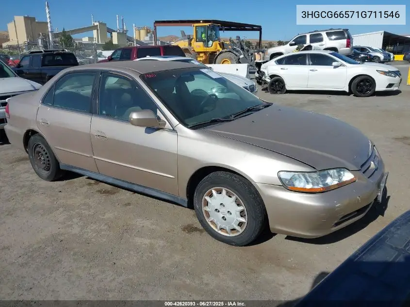2001 Honda Accord 2.3 Lx VIN: 3HGCG66571G711546 Lot: 42620393