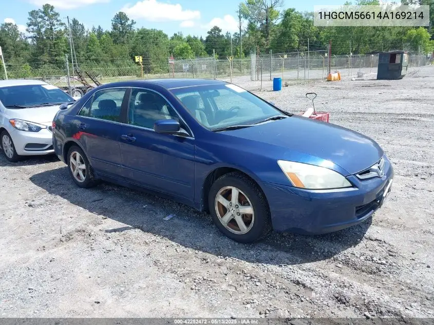 2004 Honda Accord 2.4 Ex VIN: 1HGCM56614A169214 Lot: 42252472