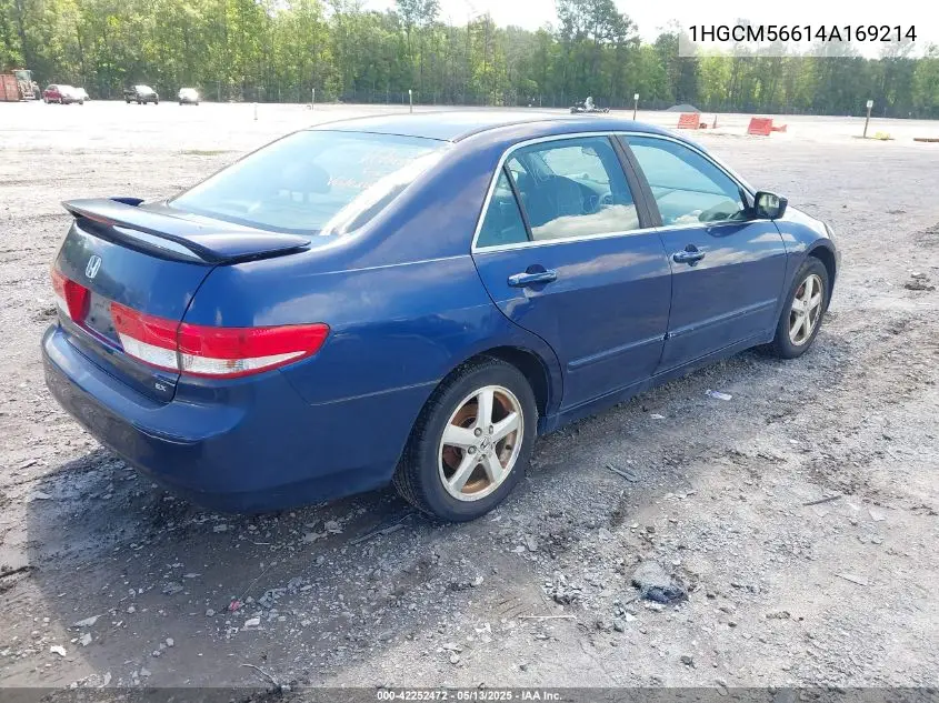 2004 Honda Accord 2.4 Ex VIN: 1HGCM56614A169214 Lot: 42252472